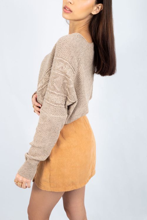 Blusa Ampla Tricot Decot V