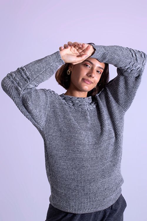 Blusa Tricot Inglês Gola Detalhes