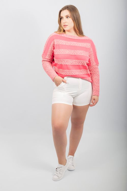Blusa Tricot Ampla Listras