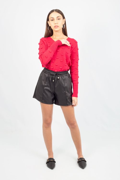 Blusa Tricot Popcorn Maxi
