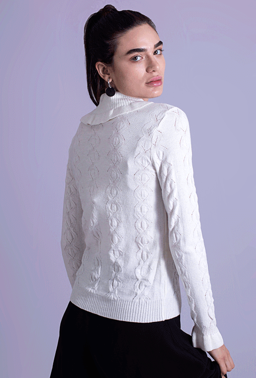 Blusa Modal Gola Alta Efeito