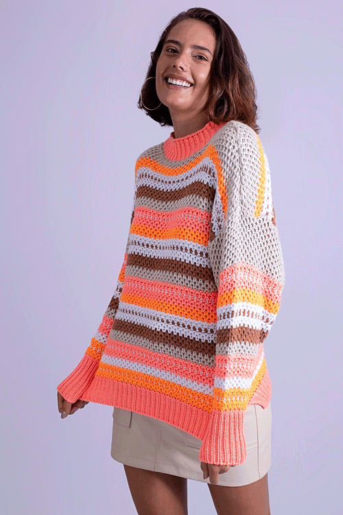Blusa Tricot Inglês Listrada