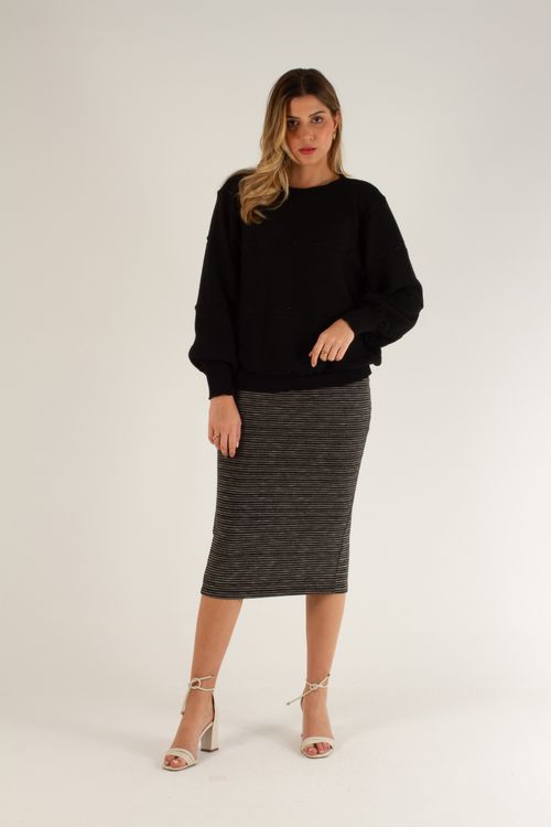 Blusa Ampla Listras com Gomos