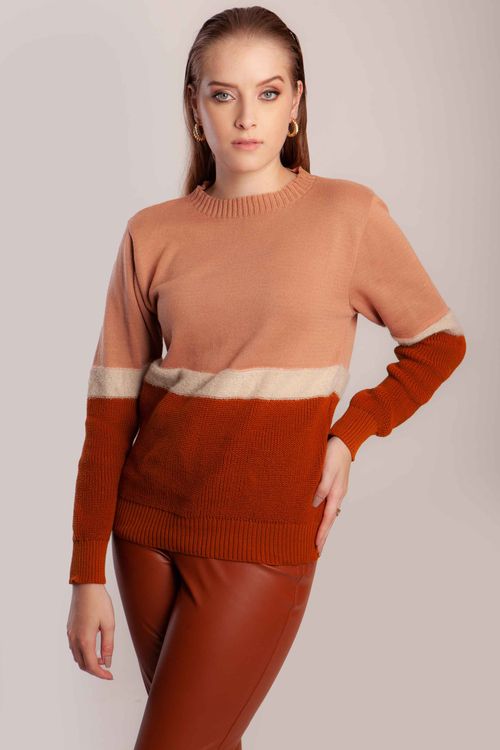 Blusa Listrada Tricot