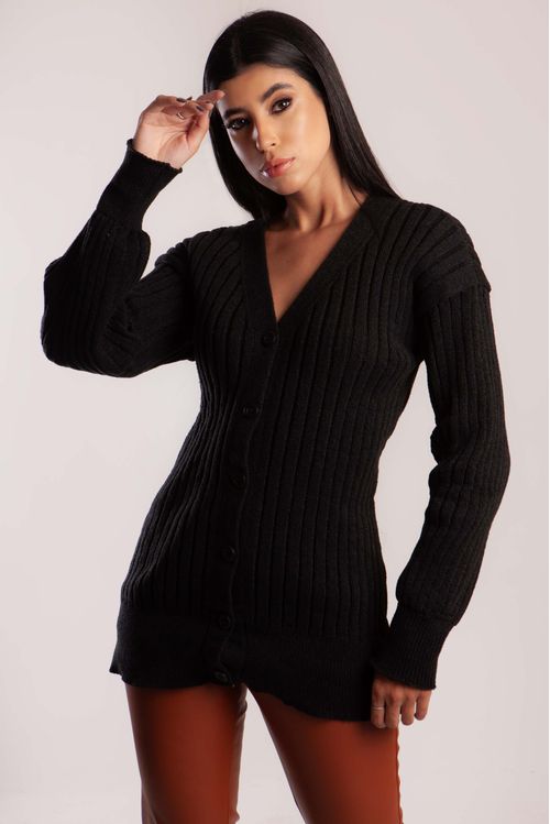 Casaco Canelado Soft Tricot
