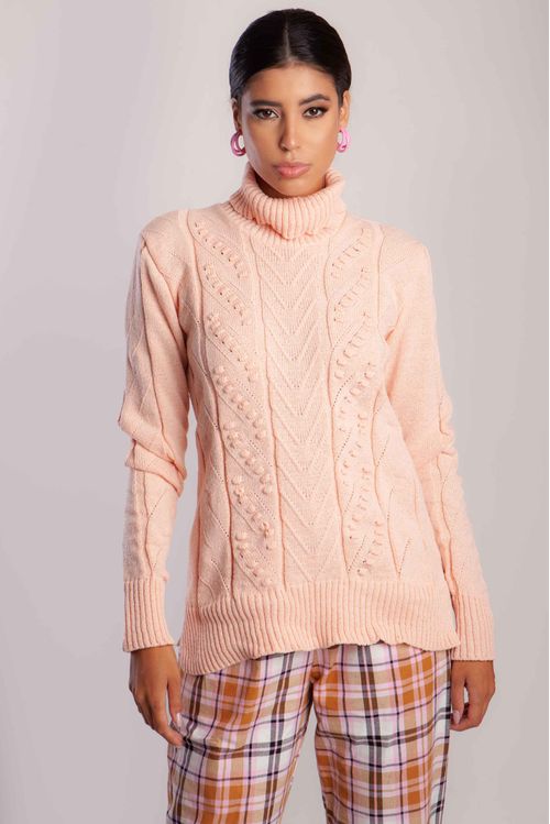 Blusa Ponto Picoca Gola Alta