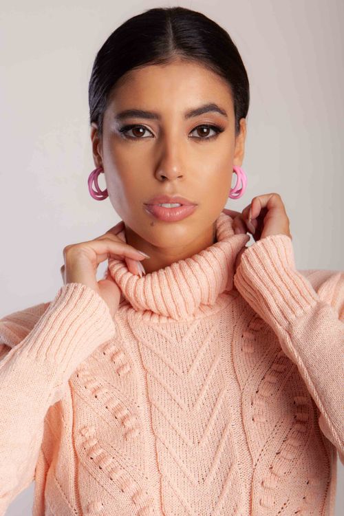 Blusa Ponto Picoca Gola Alta