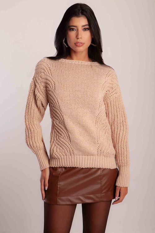 Blusa Trabalhada Lateral Gola Solta
