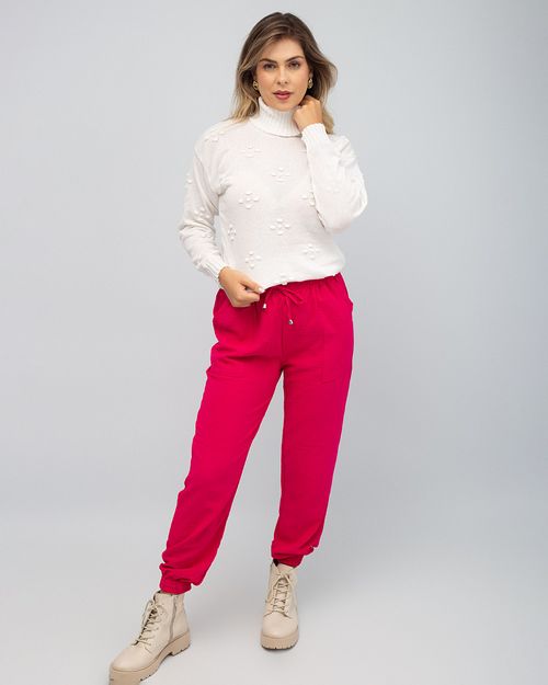 Blusa Trevo Bolinhas Gola Alta