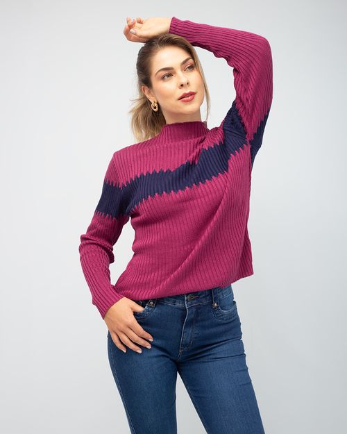 Blusa Canelada Viscose Tricot