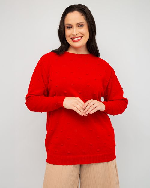 Blusa Ampla Popcorn Tricot