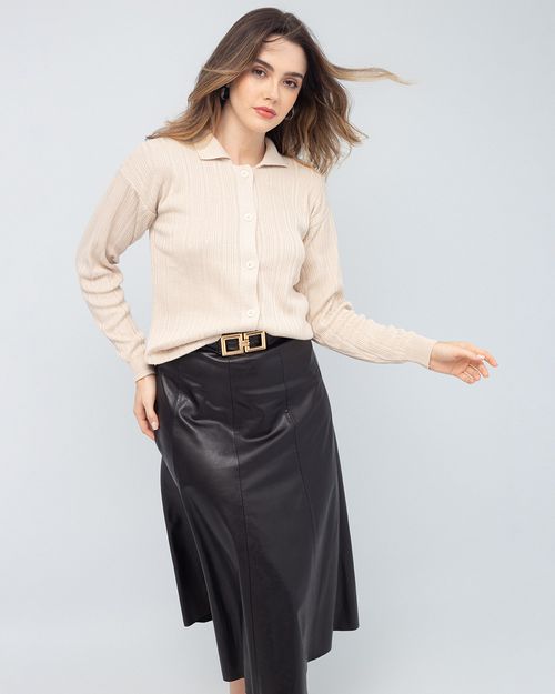 Blusa Polo Aberta Viscose