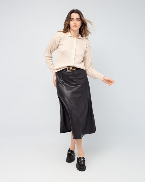 Blusa Polo Aberta Viscose