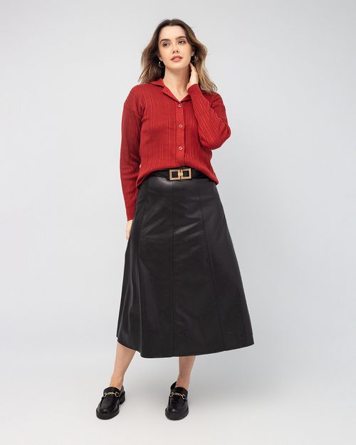 Blusa Polo Aberta Viscose