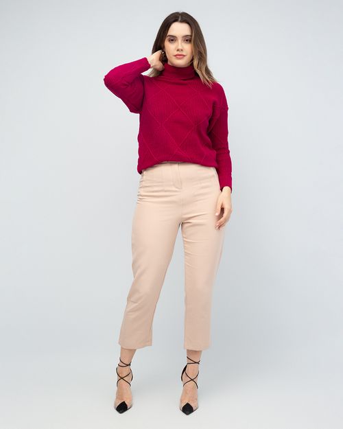 Blusa Losangulos Gola Alta