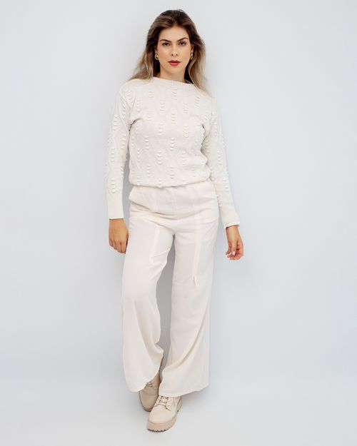 Blusa Losangulos Bolinhas Tricot