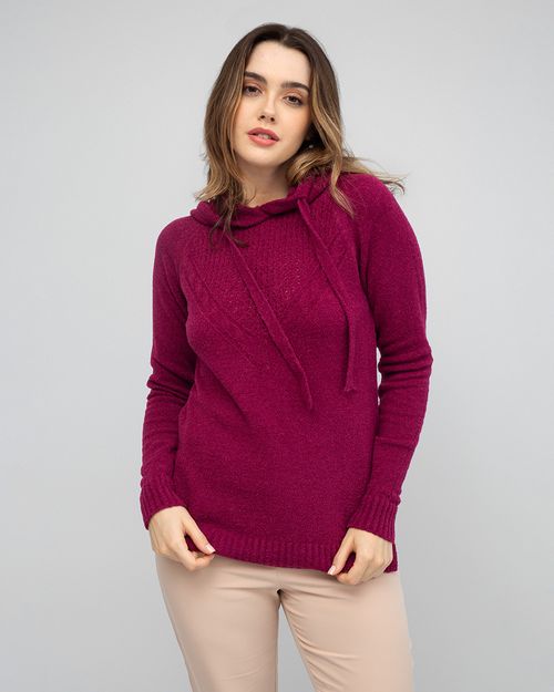 Blusa Capuz Cordão Mousse