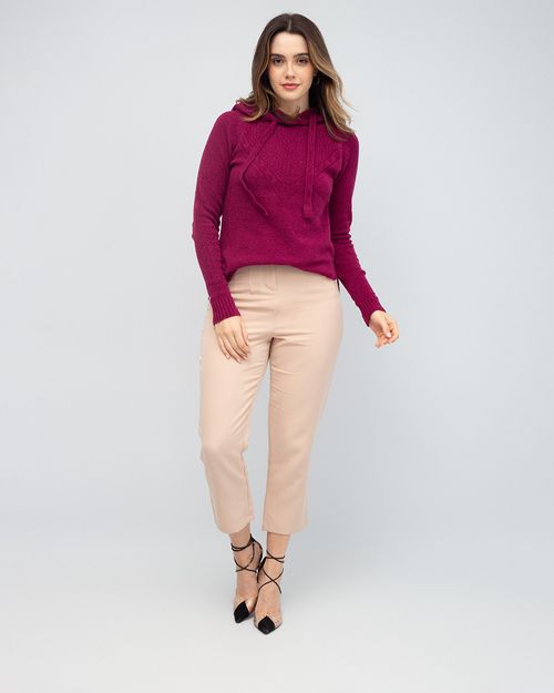 Blusa Capuz Cordão Mousse