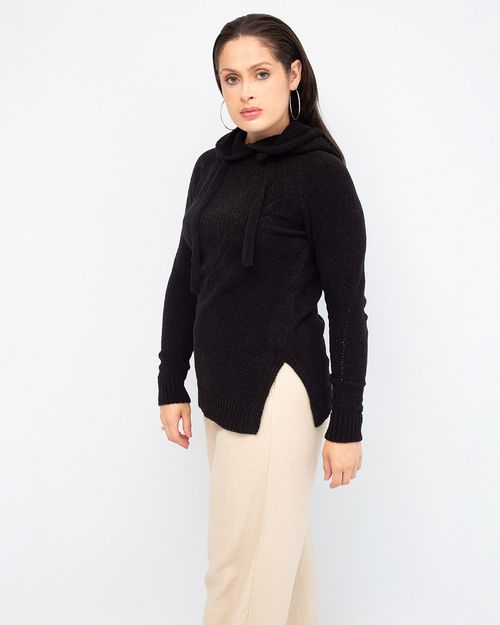Blusa Capuz Cordão Mousse